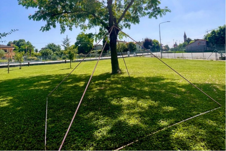 Piramide CheopesElementa rame Smontabile e trasportabile con base 2 mt