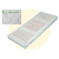 Materasso Bioultrafresh 20 cm - lattice naturale 100% Equilibrato, rivestimento Climatizzato 