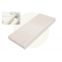 Materasso Morpheo Biolatex 15 cm - lattice naturale 100% con due topper cotone e lana 