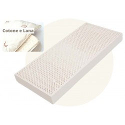 Materasso Morpheo Biolatex 15 cm - lattice naturale 100% con due topper cotone e lana 