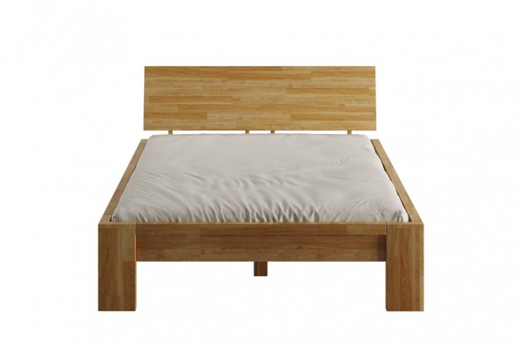 Letto in legno massello di rovere Montana con testiera Letto in legno massello di rovere Montana con testiera