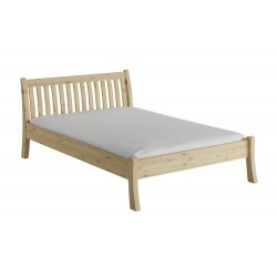 Letto in legno massello di pino Tonja con testiera 