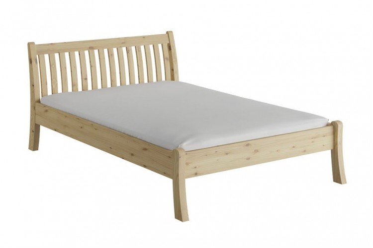 Letto in legno massello di pino Tonja con testiera Letto in legno massello di pino Tonja con testiera