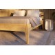 Letto in legno massello di pino Torino con testiera Letto in legno massello di pino Torino con testiera
