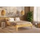 Letto in legno massello di pino Torino con testiera Letto in legno massello di pino Torino con testiera