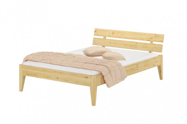 Letto in legno massello di pino Torino con testiera Letto in legno massello di pino Torino con testiera