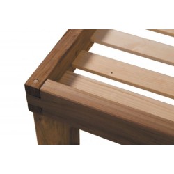 Letto in legno massello Lichene ad incastri, con testiera 