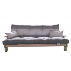 Divano letto in legno Facile Faggio con futon
