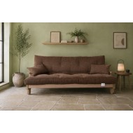 Divano letto in legno Facile Faggio con futon