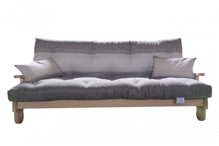 Divano letto in legno Facile Faggio con futon