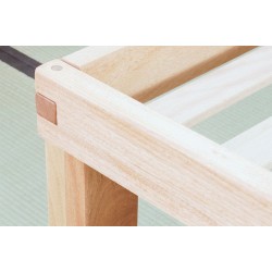 Letto in legno massello Lichene ad incastri