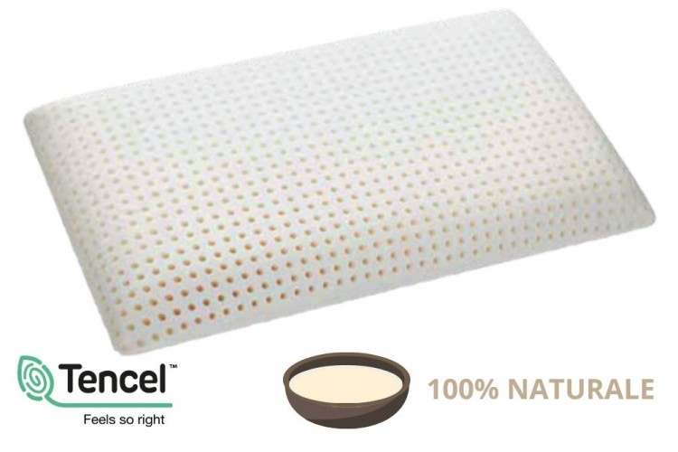 Guanciale lattice naturale 14 cm rivestimento Tencel