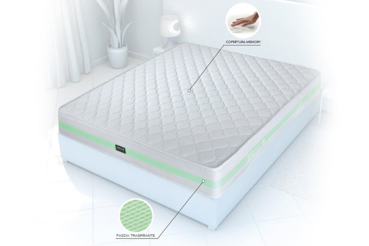 Materasso New Age 23 cm memory Mycloud Air Breeze – tessuto Stretch antiacaro Materasso New Age 23 cm memory Mycloud Air Breeze – tessuto Stretch antiacaro