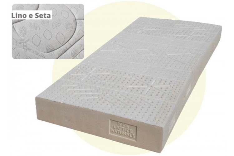Materasso Think Natural 21 cm - lattice naturale 100% con topper lino e seta Materasso Think Natural 21 cm - lattice naturale 100% con topper lino e seta