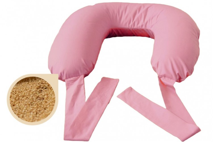 Cuscino Allattamento in farro con fodera Cuscino Allattamento in farro con fodera