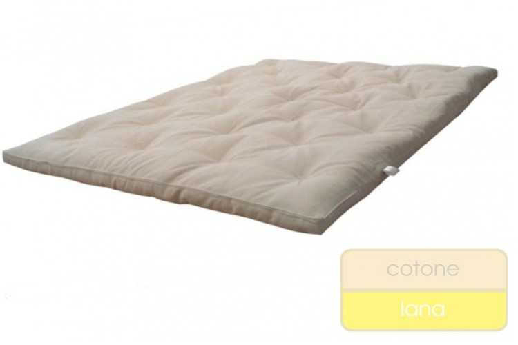 Topper in puro cotone e lana 6 cm