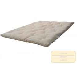 Topper materassino in puro cotone e lattice 10 cm