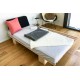 Letto in legno naturale Modulo-V alto 30 cm