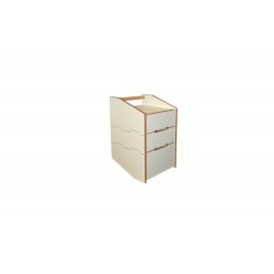 Comodino cassettiera Cargo a tre cassetti
