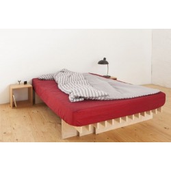 Letto in legno naturale Parallele alto 30 cm