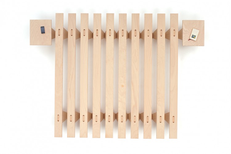 Letto in legno naturale Lieg Letto in legno naturale Lieg
