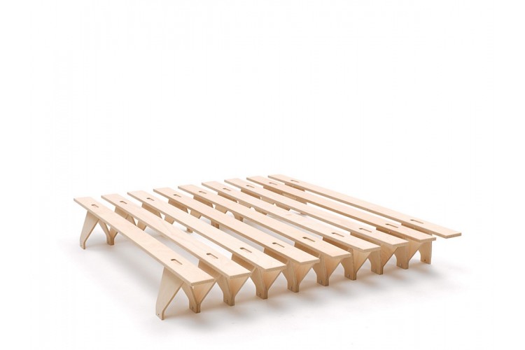 Letto in legno naturale Lieg Letto in legno naturale Lieg
