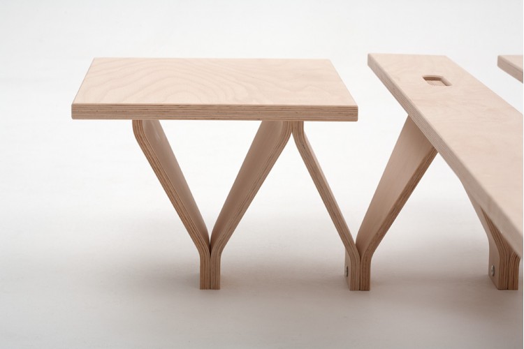 Letto in legno naturale Lieg Letto in legno naturale Lieg