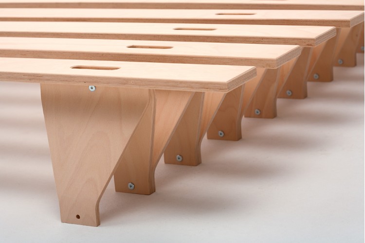 Letto in legno naturale Lieg Letto in legno naturale Lieg