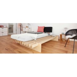 Letto in legno naturale Parallele