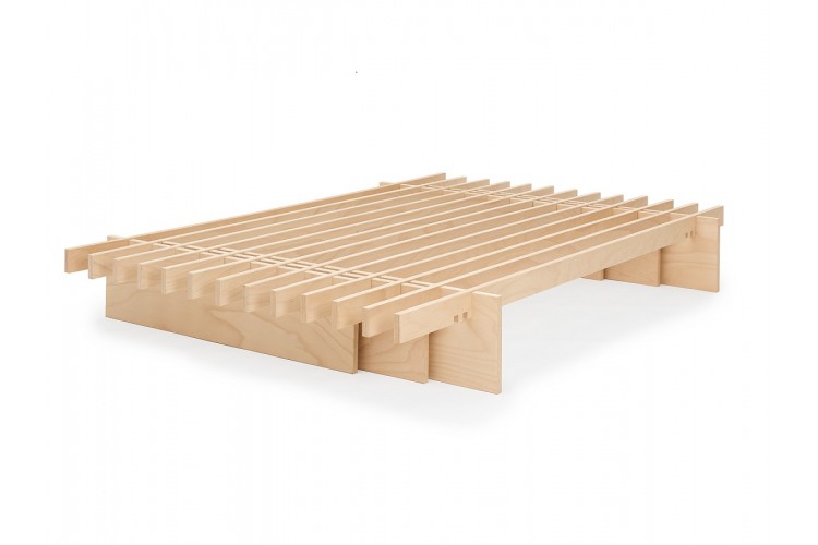 Letto in legno naturale Parallele Letto in legno naturale Parallele