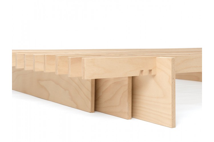 Letto in legno naturale Parallele Letto in legno naturale Parallele