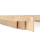 Letto in legno naturale Parallele Letto in legno naturale Parallele