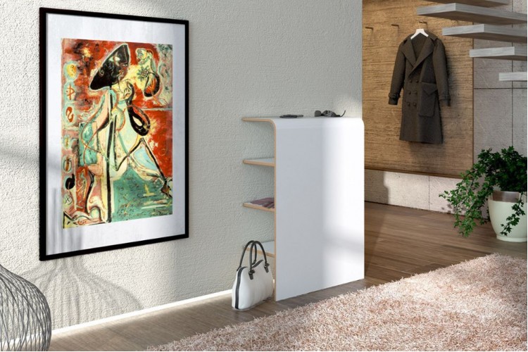 Scaffale portaoggetti Piazza 62 cm, 4 ripiani