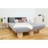  Letto con struttura in legno naturale Sistema