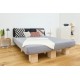  Letto con struttura in legno naturale Sistema