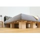  Letto con struttura in legno naturale Sistema