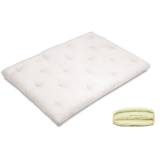 Futon Epsilon Plus 15 cm - puro cotone e doppio lattice Futon Epsilon Plus 15 cm - puro cotone e doppio lattice