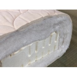 Materasso Cristallo 18 cm - puro cotone e lattice naturale 100% - fodera cotone bio