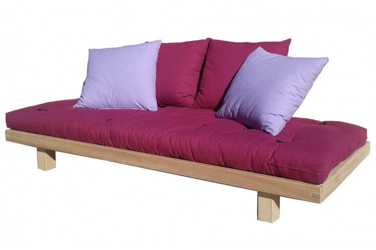 Divano letto Wood con futon cotone alto 11 cm