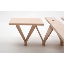 Comodino in legno per letto Lieg