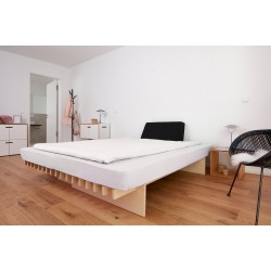 Letto in legno naturale Parallele