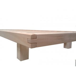 Divano letto in legno WoodSoft con futon in puro cotone