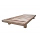 Divano letto Wood con futon cotone e lattice alto 14 cm